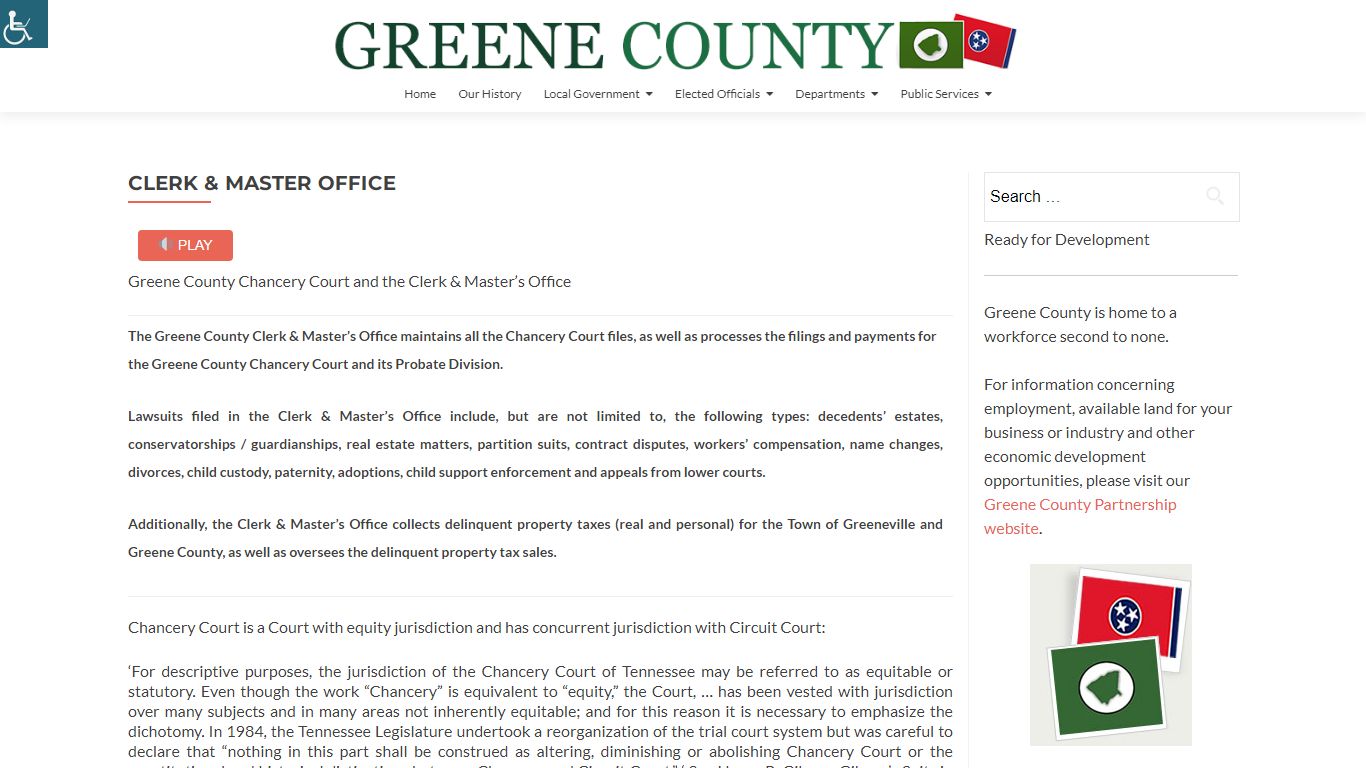 CLERK & MASTER OFFICE – Greene County